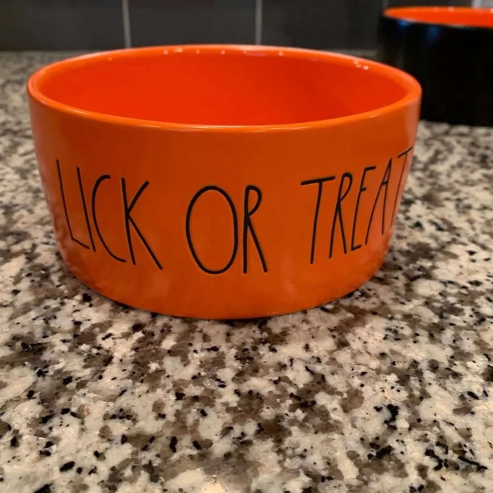 Rae Dunn Halloween dog bowl